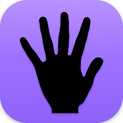 The HandyPaste app icon: a black hand on purple